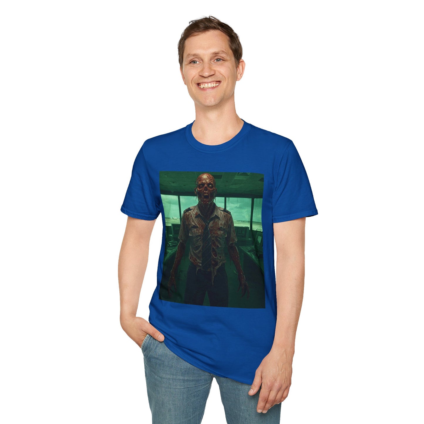 Unisex Softstyle Zombie Graphic Tee - Perfect for Halloween and Horror Fans