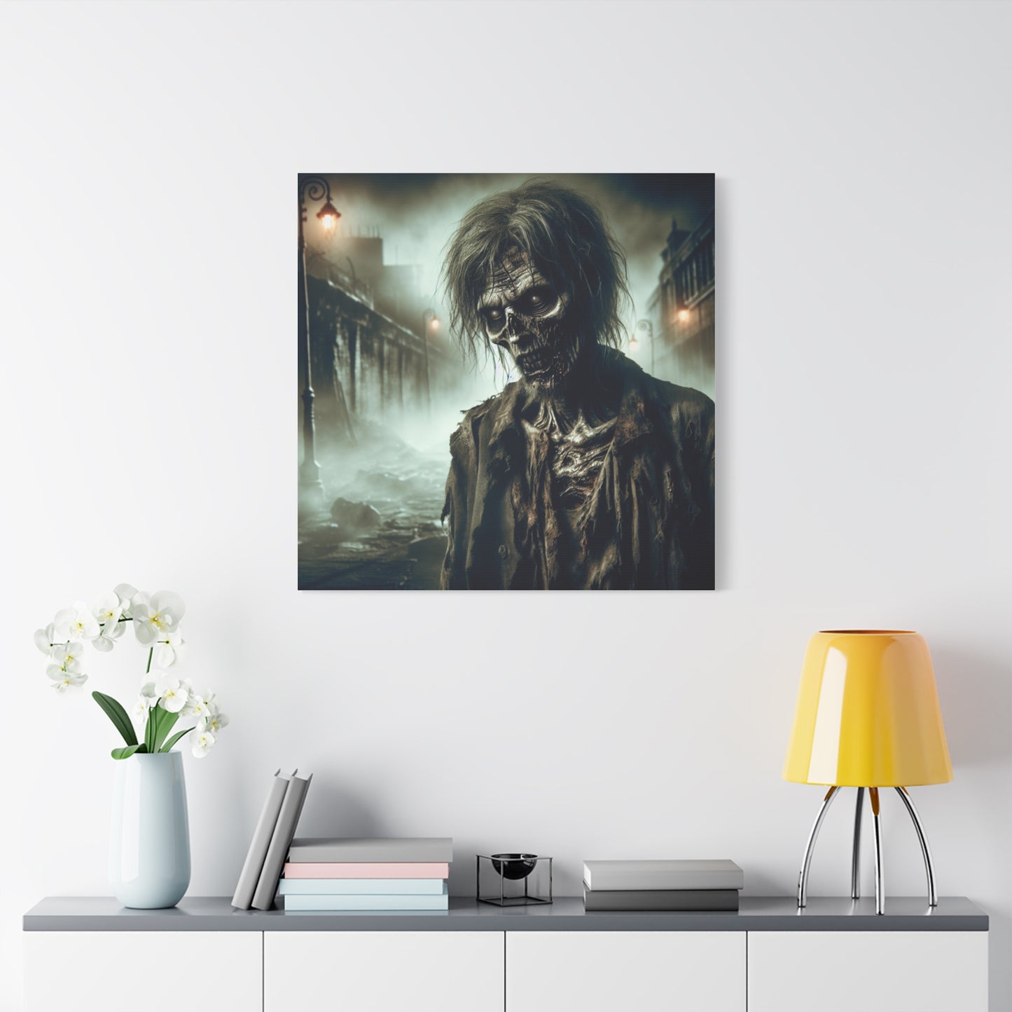Zombie Portrait Matte Canvas Wall Art