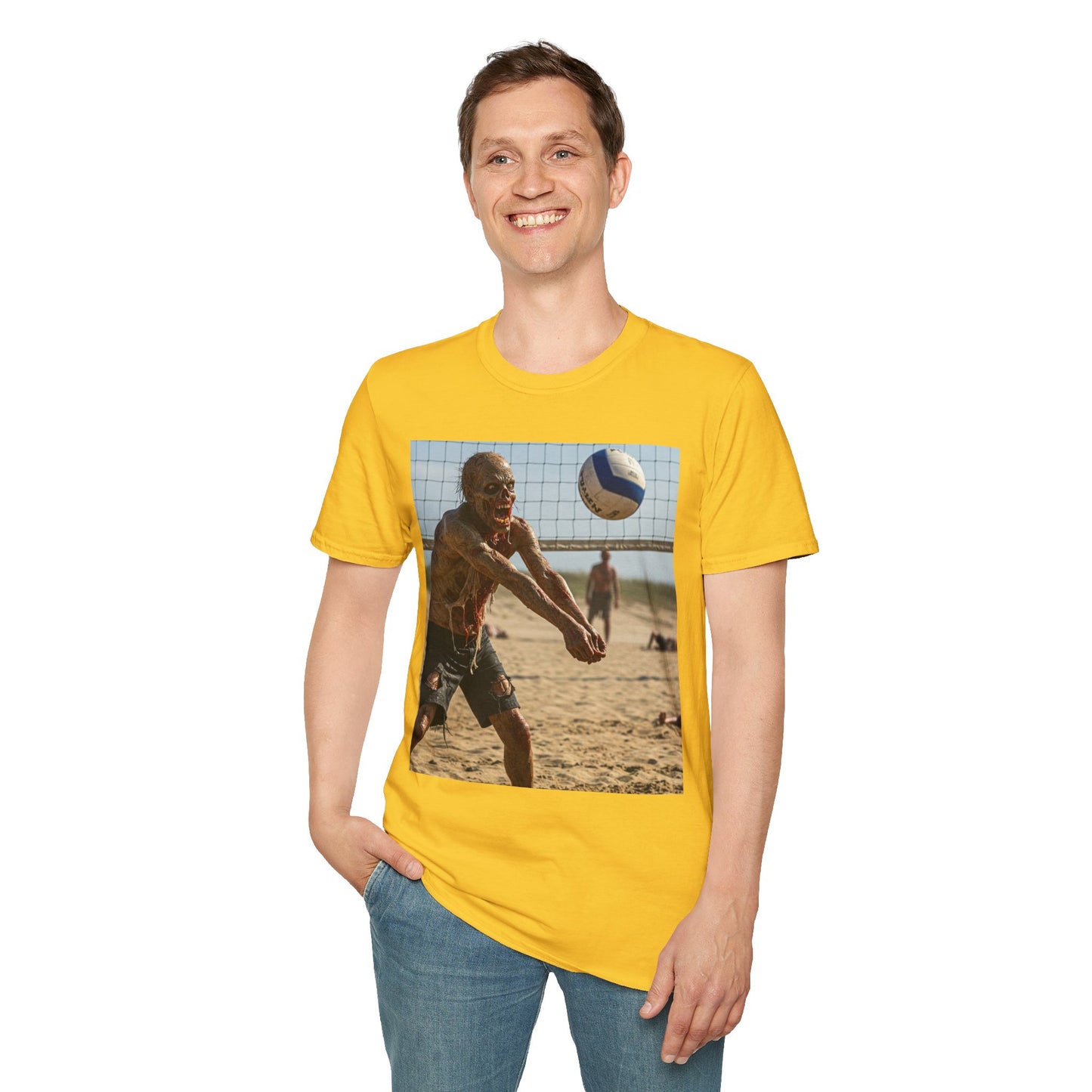 Beach Volleyball Unisex Softstyle T-Shirt - Perfect for Summer Fun and Sports Lovers