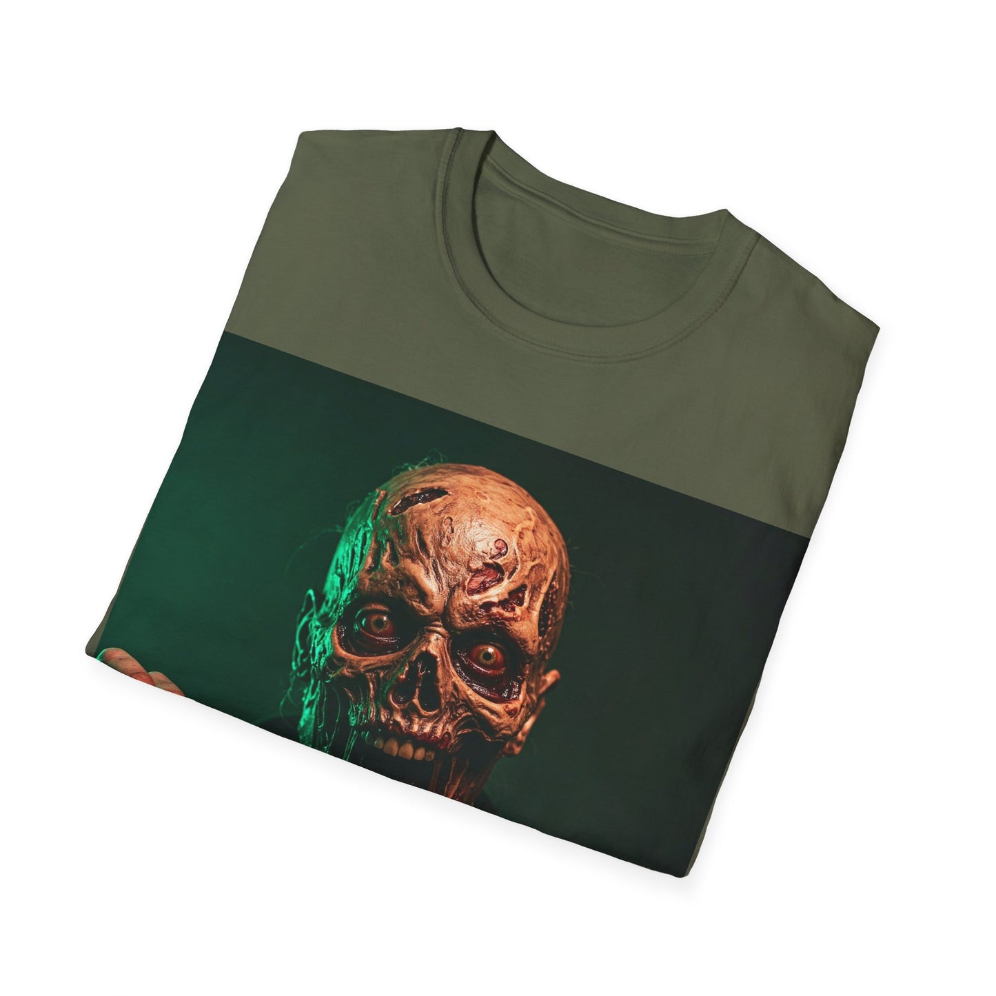 UK - Horror-Themed Apocalyptic Portrait Tee, bold, decaying zombie graphic