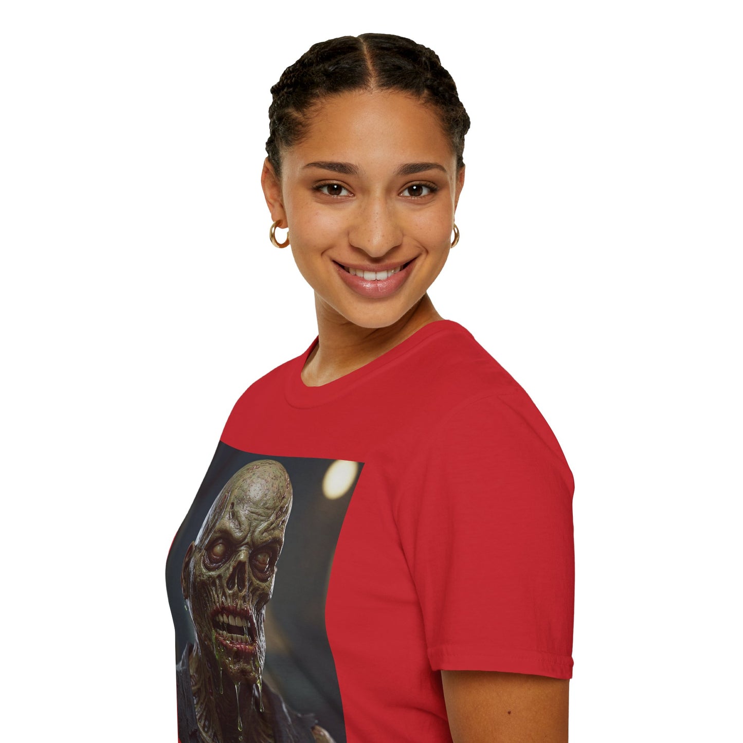 Unisex Softstyle Zombie Graphic Tee - Perfect for Halloween and Horror Fans