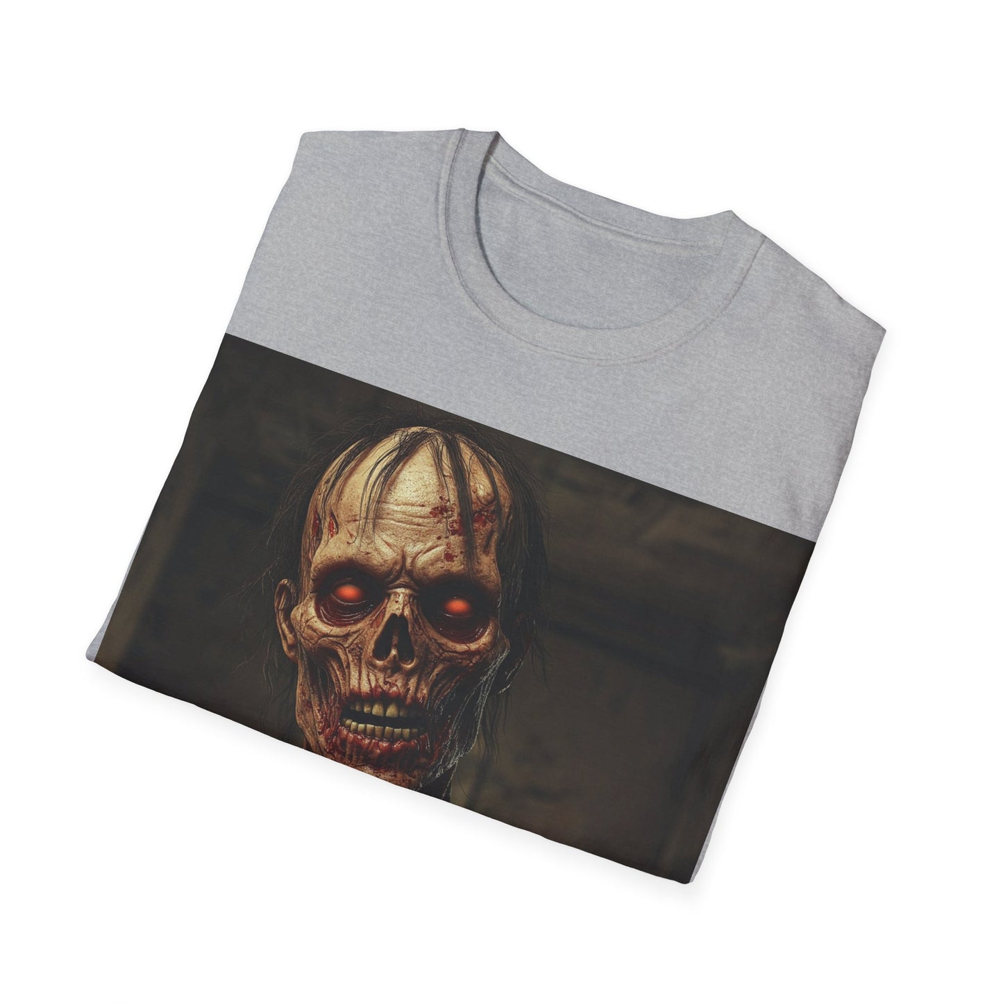 UK - Creepy Skeleton Unisex Softstyle T-Shirt - Perfect for Halloween and Horror Fans