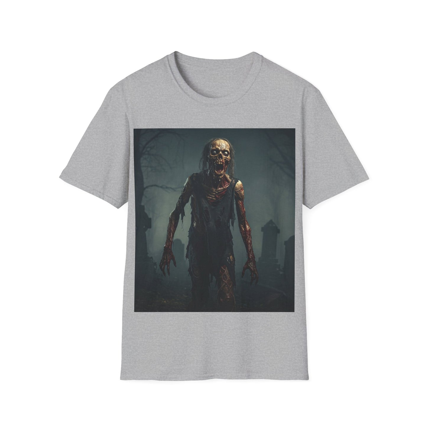 UK - Horror Zombie Graphic Apocalyptic Portrait Tee, bold, decaying zombie graphic