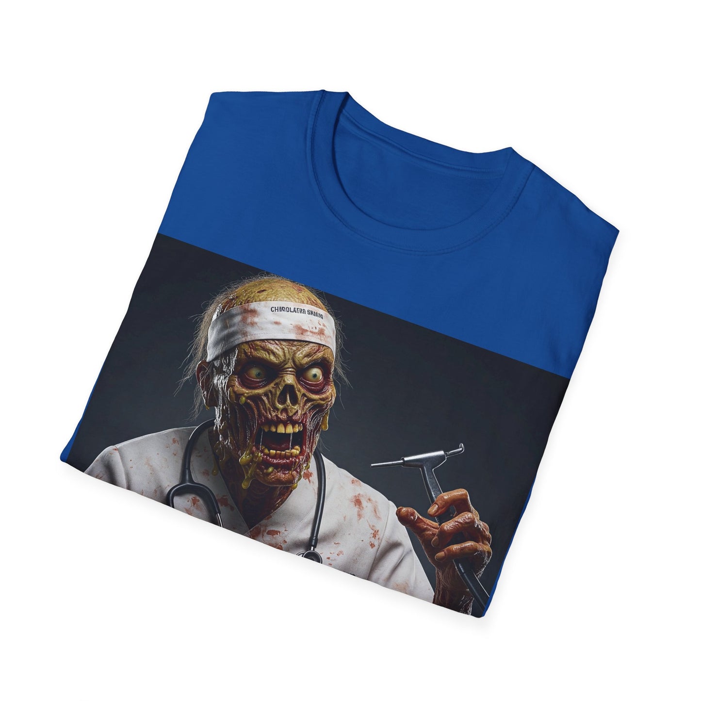 UK - Zombie Doctor Unisex Softstyle T-Shirt - Perfect for Halloween & Horror Fans