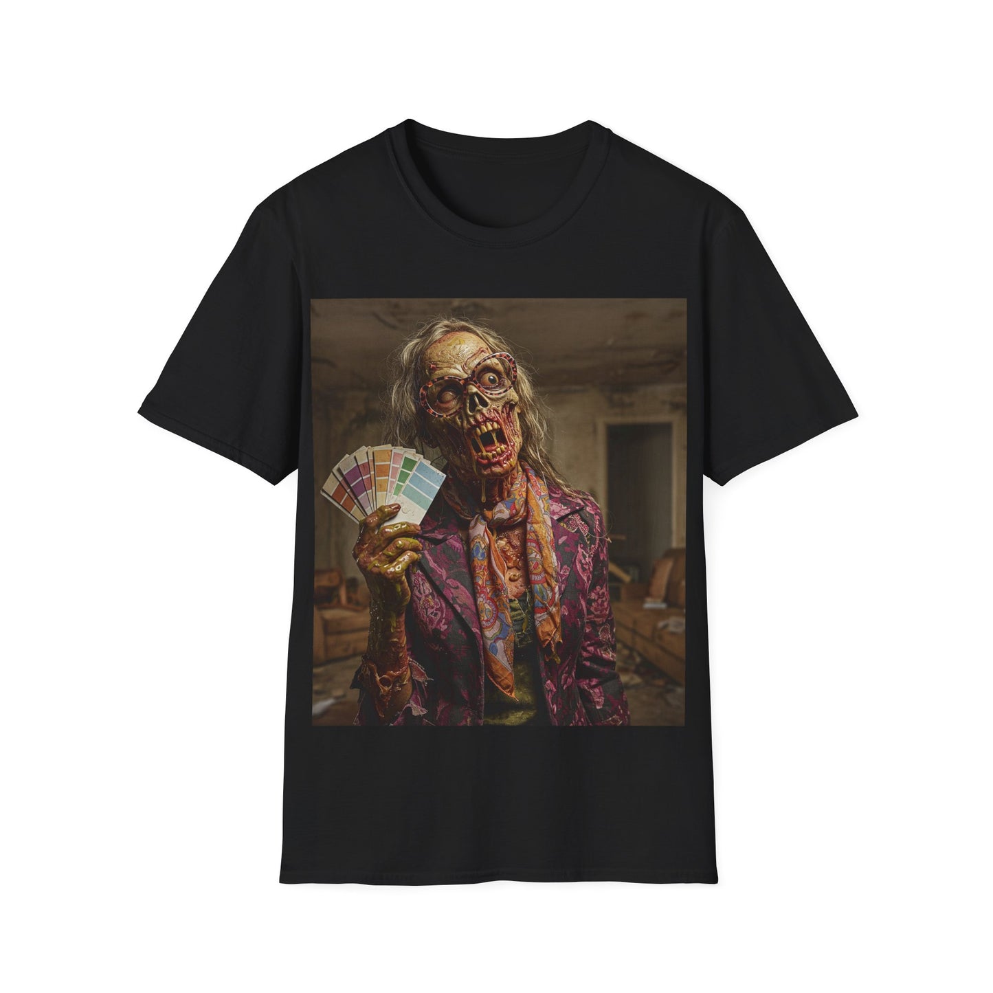 UK - Spooky Skeleton Graphic Unisex T-Shirt - Perfect for Halloween and Horror Fans