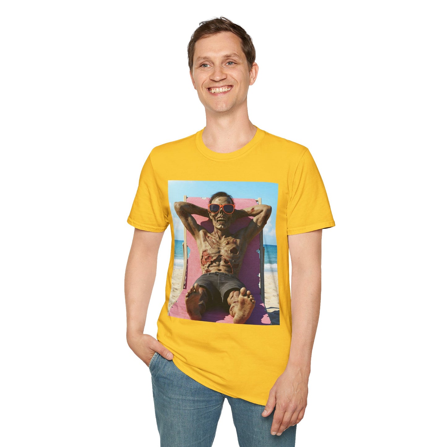 Beach Vibes Skeleton Unisex T-Shirt - Cool Summer Graphic Tee