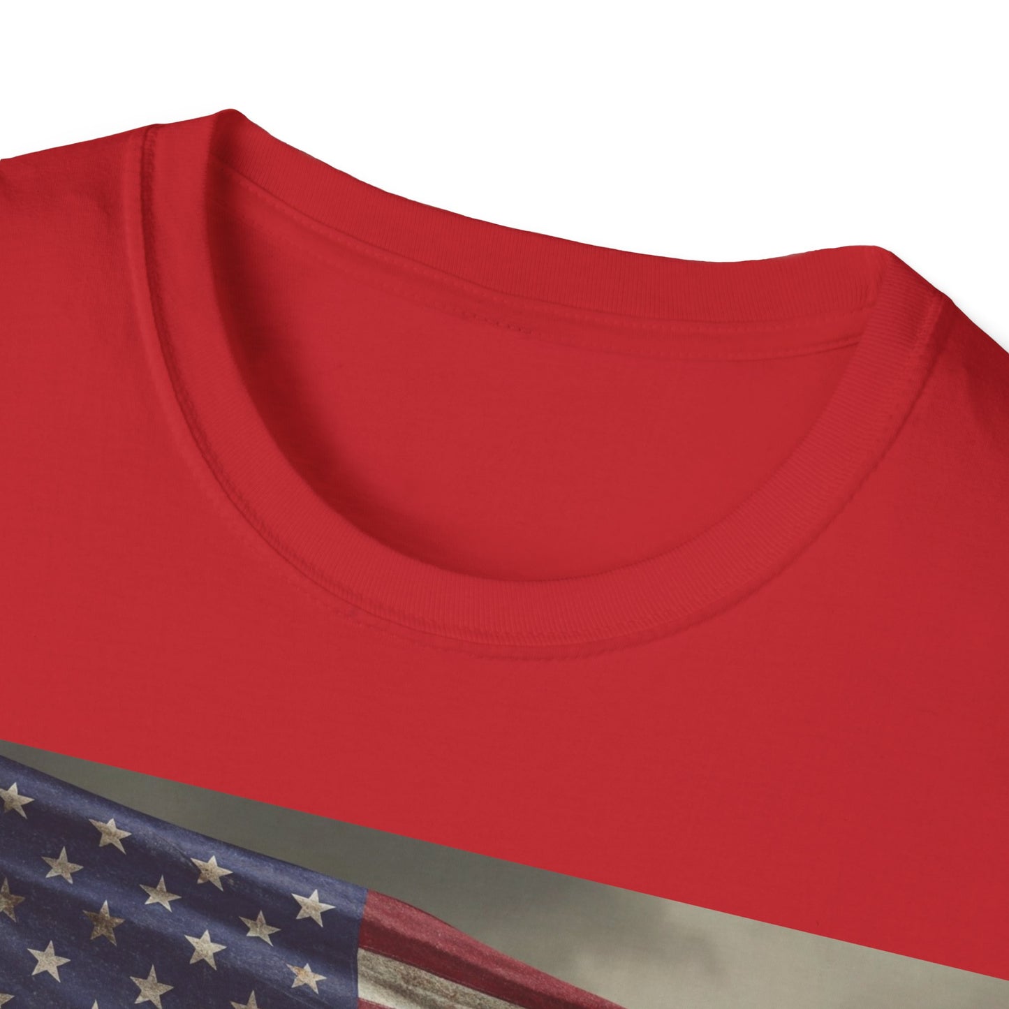 UK - Zombie American Flag Apocalyptic Portrait Tee, bold, decaying zombie graphic