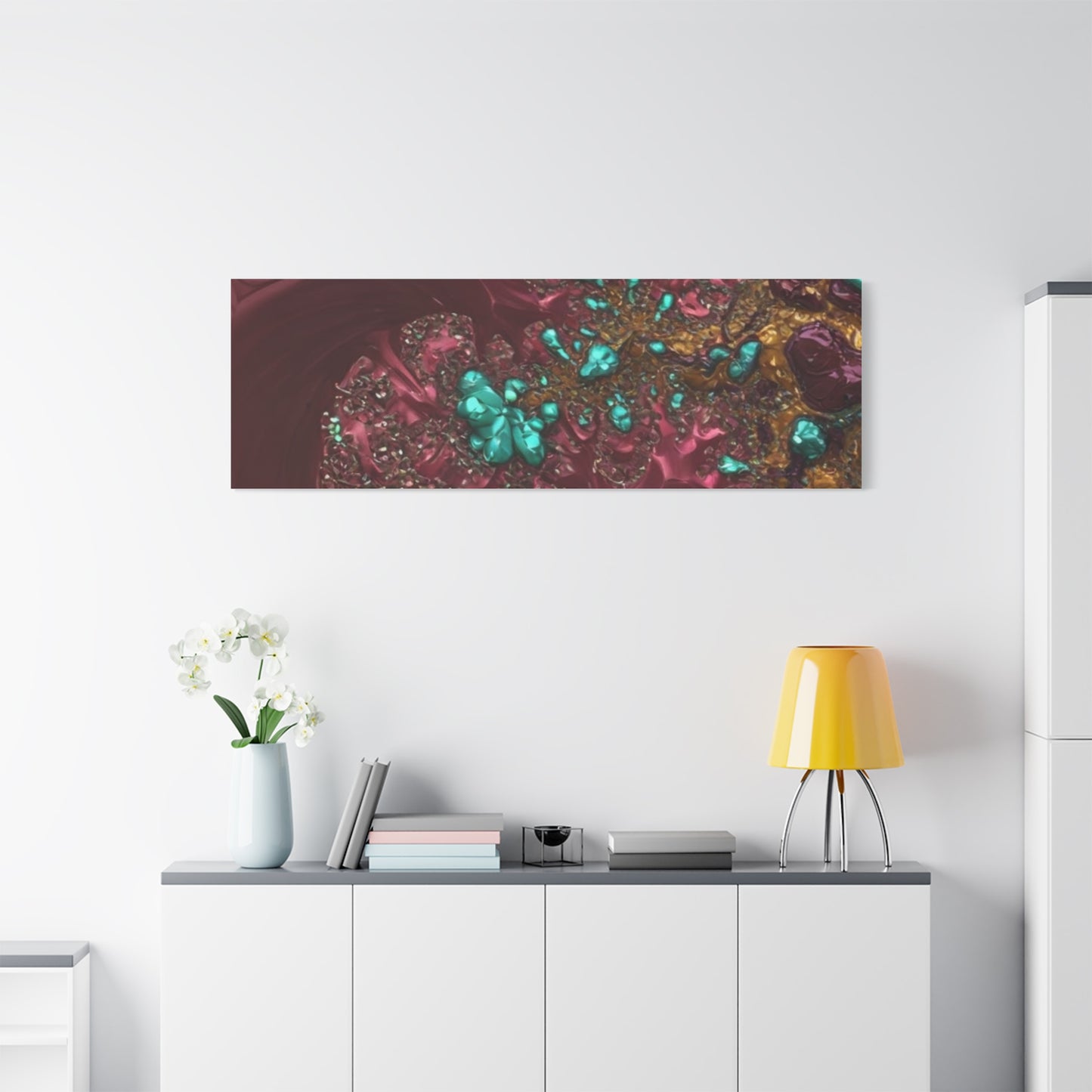 Abstract Art Canvas Print - Vibrant Fractal Design for Home Decor
