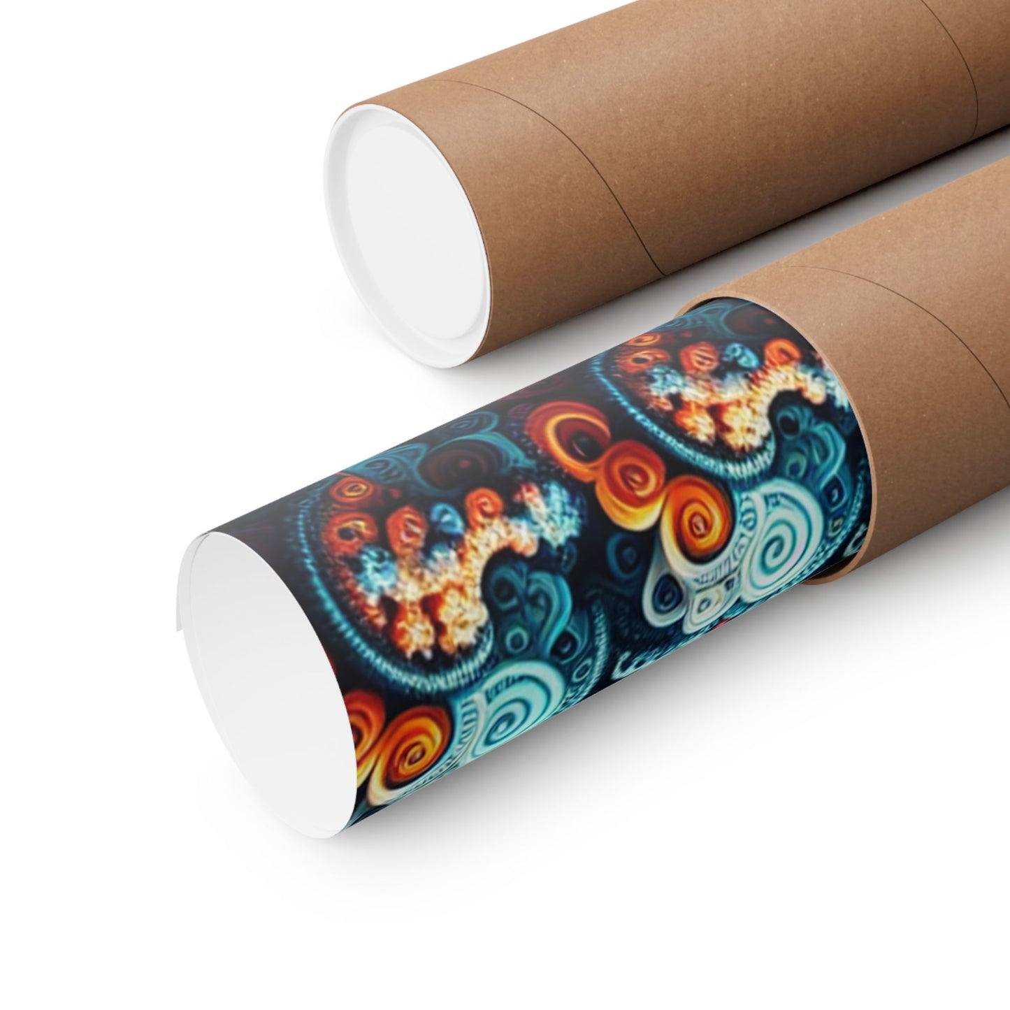 Vibrant Swirl Matte Vertical Poster - Decorative Art for Home & Office