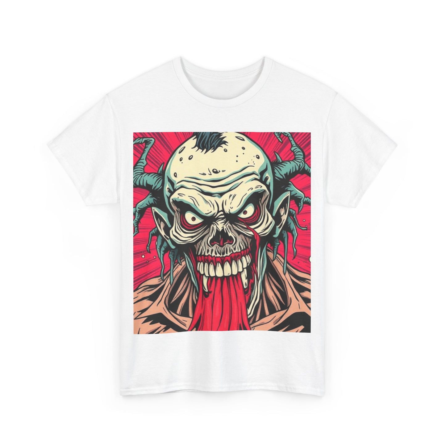 UK - Unisex Heavy Cotton Tee with Bold Skull Graphic - Perfect for Gifting and Casual Wear