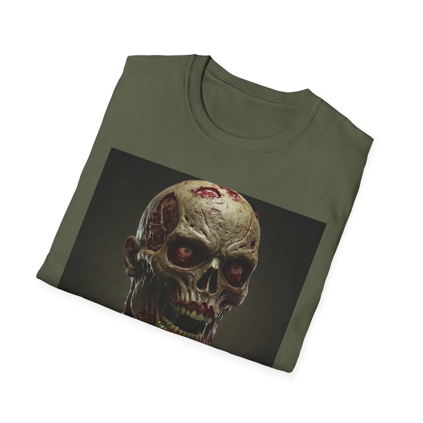 Apocalyptic Portrait Tee, bold, decaying zombie graphic