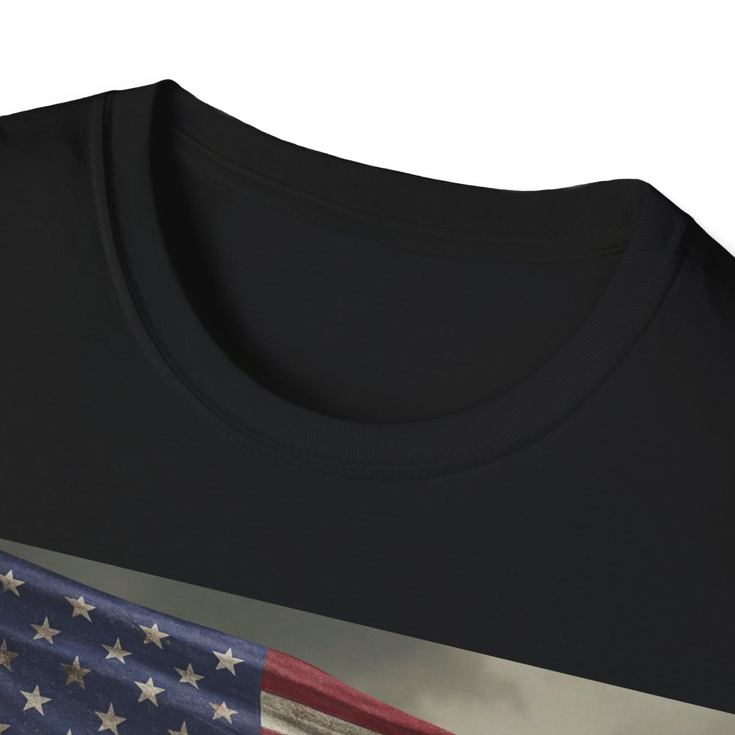 UK - Zombie American Flag Apocalyptic Portrait Tee, bold, decaying zombie graphic