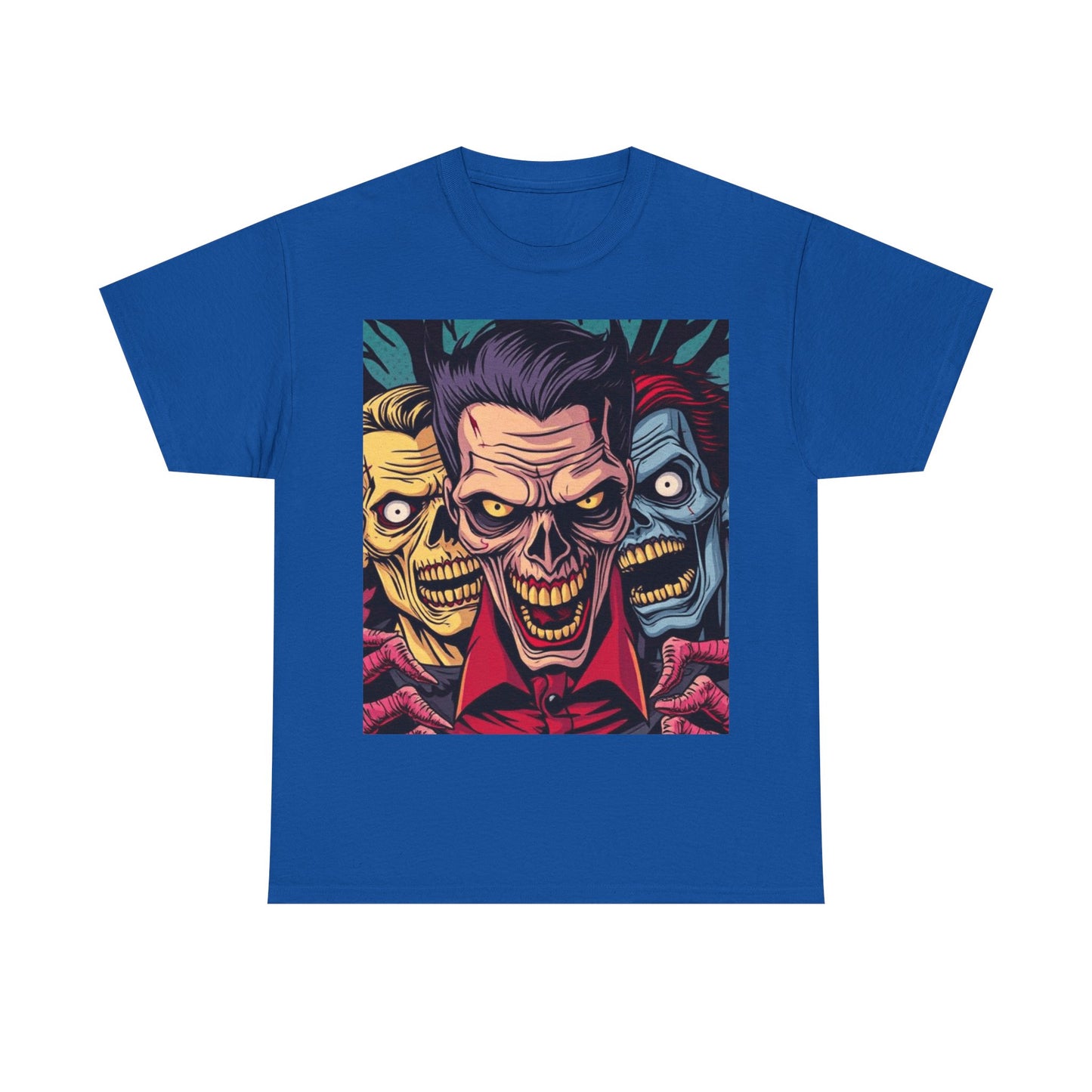 UK - Unisex Heavy Cotton Tee - Retro Horror Skull Art