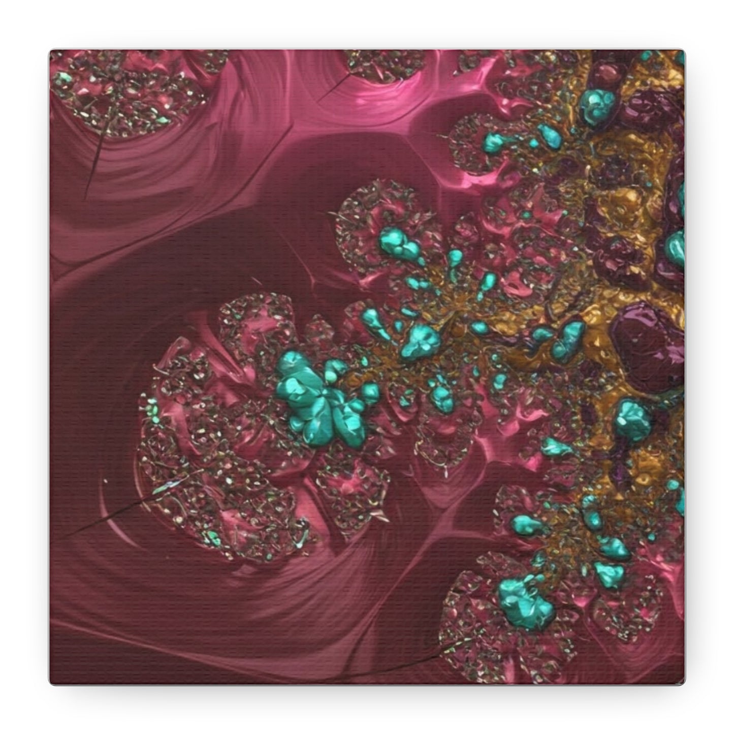 Abstract Art Canvas Print - Vibrant Fractal Design for Home Decor