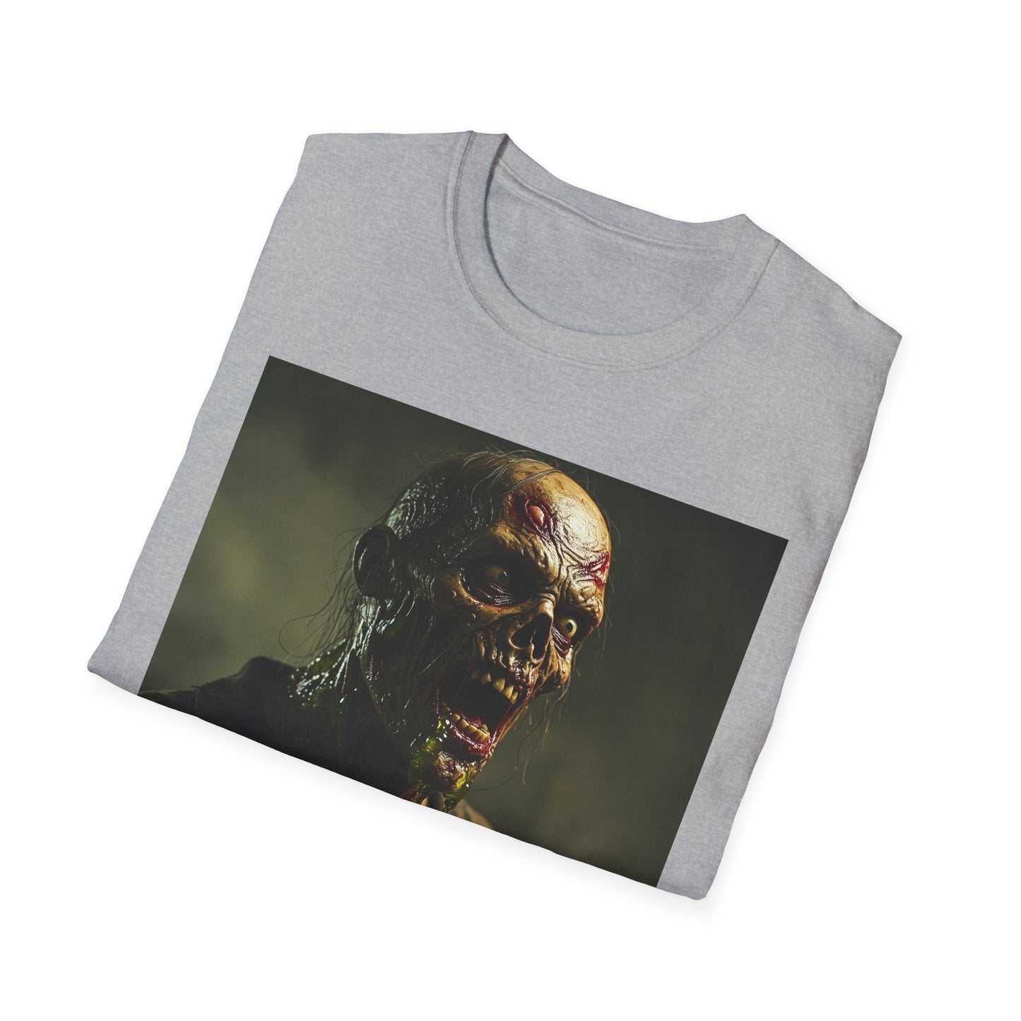 Apocalyptic Portrait Tee, bold, decaying zombie graphic