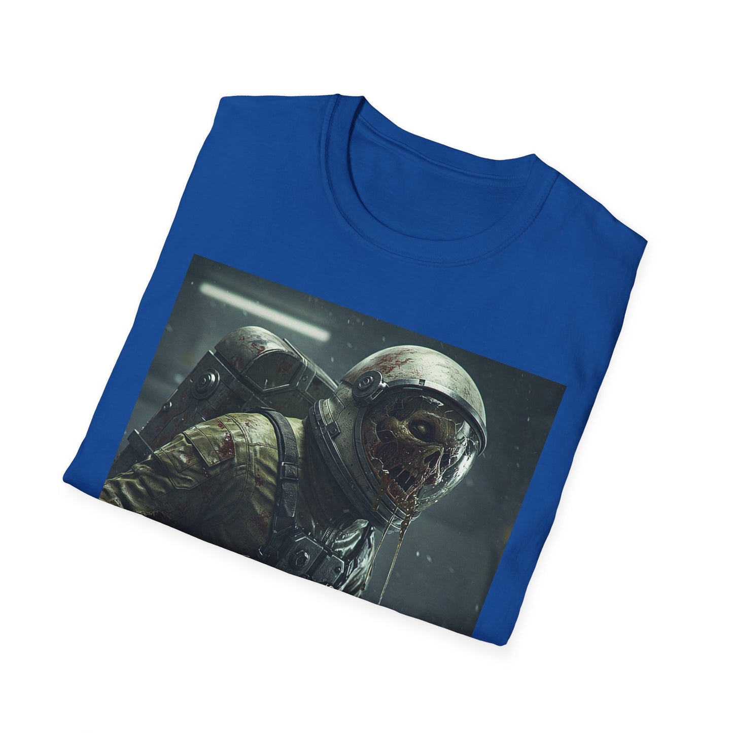 Astronaut Skeleton Apocalyptic Portrait Tee, bold, decaying zombie graphic