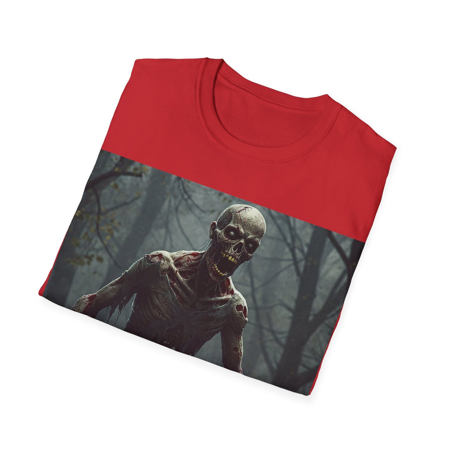 UK - Creepy Zombie Apocalyptic Portrait Tee, bold, decaying zombie graphic