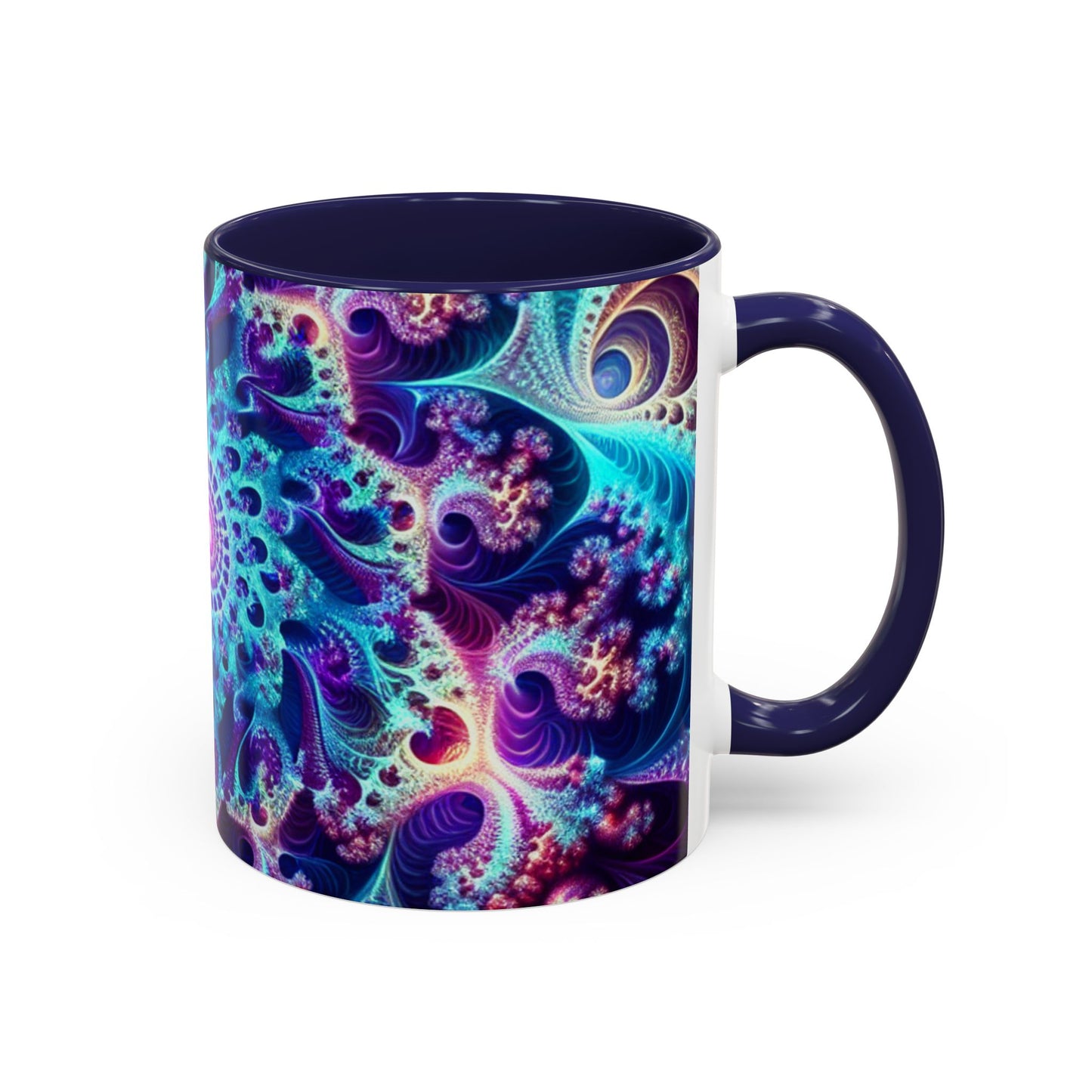 Colorful Spiral Accent Coffee Mug - 11 & 15oz
