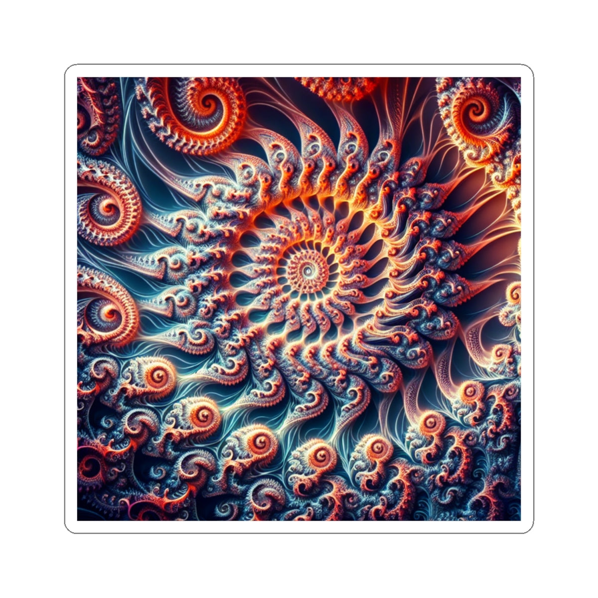 Vibrant Spiral Kiss-Cut Stickers - Artistic Décor for Laptops, Notebooks, and More