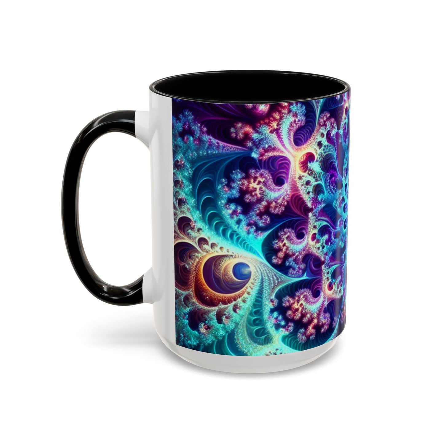 Colorful Spiral Accent Coffee Mug - 11 & 15oz