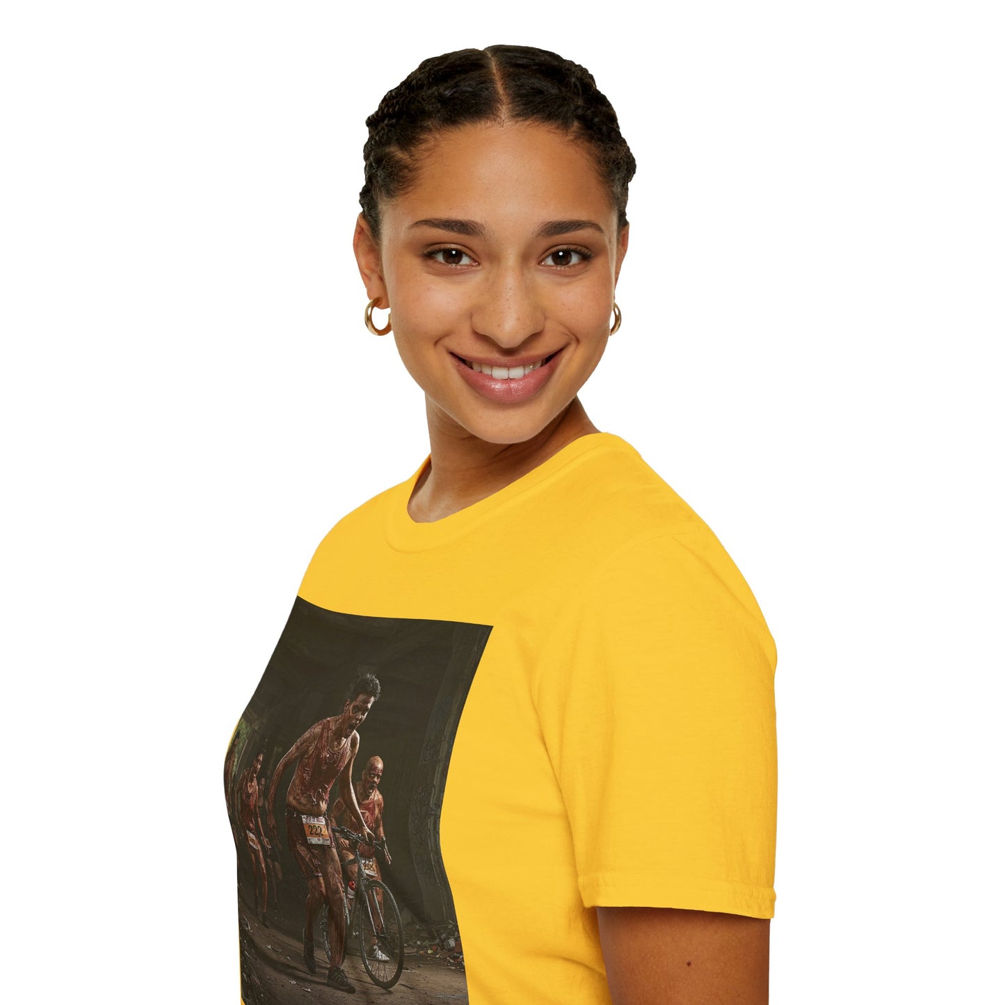 Zombie Run Unisex Softstyle T-Shirt - Perfect for Halloween and Fun Runs