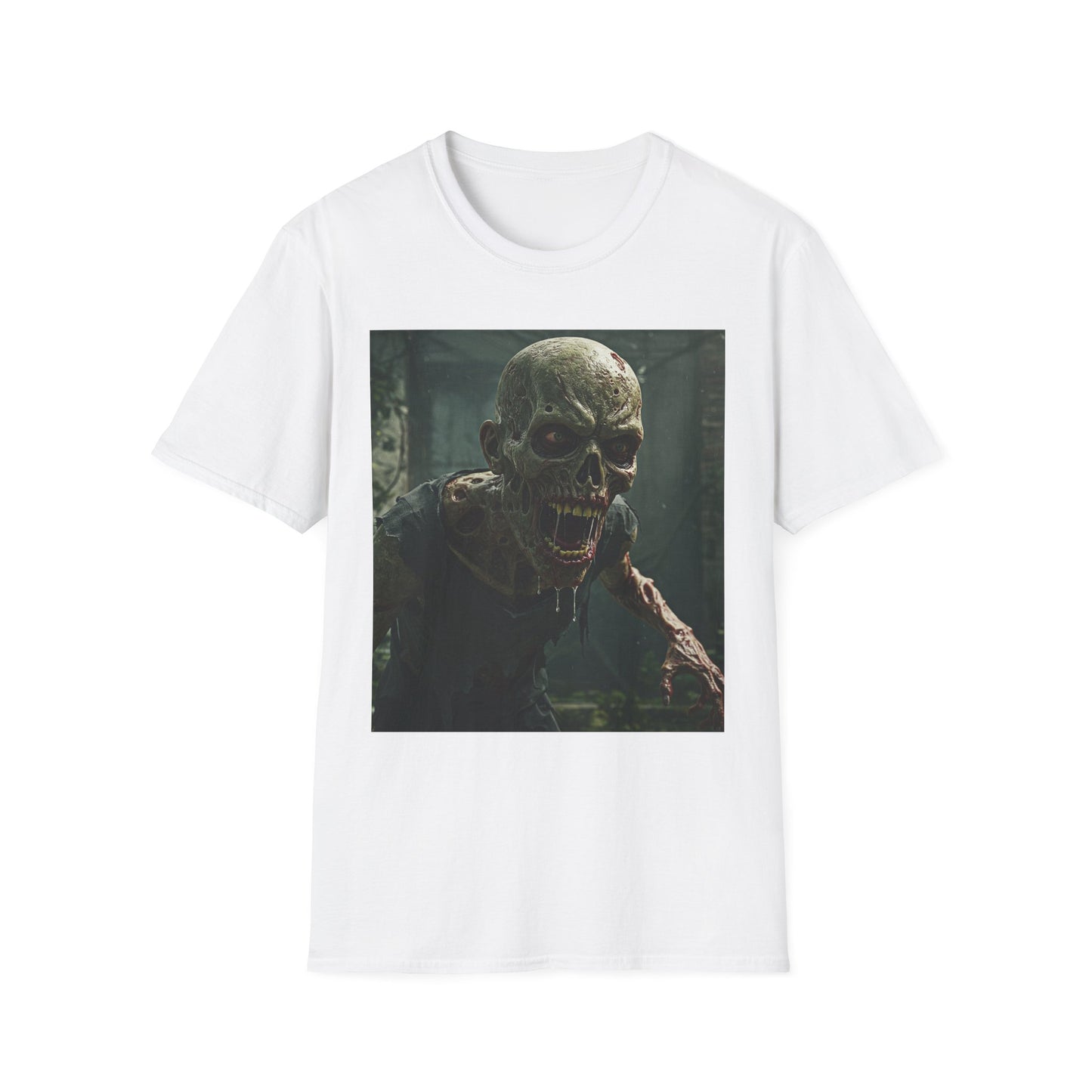 Zombie Graphic Unisex Softstyle T-Shirt | Horror Apparel for Halloween & Everyday Wear