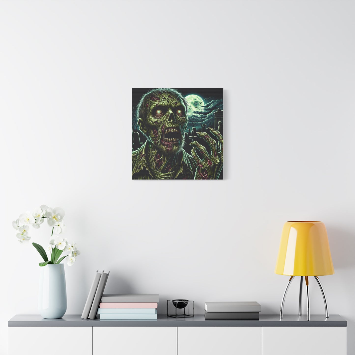Zombie-Themed Stretched Canvas Art