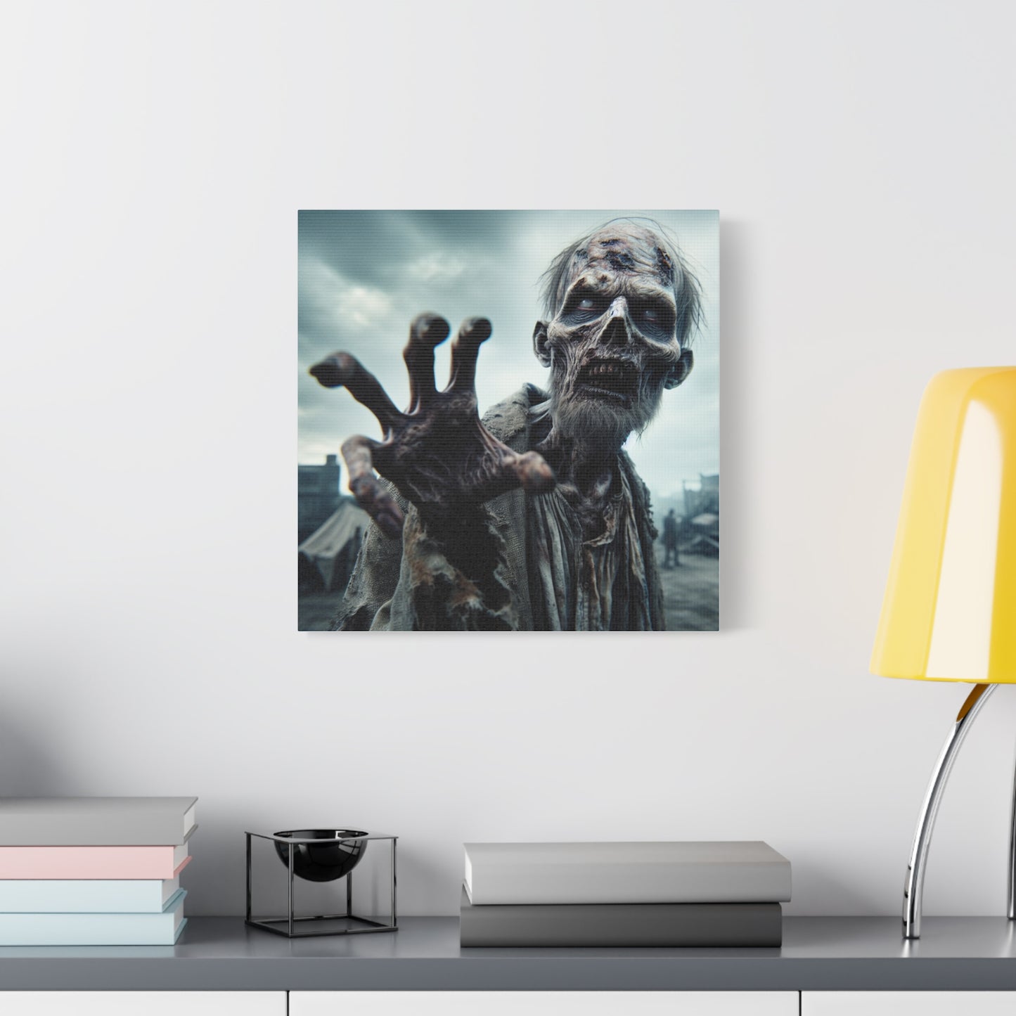 Zombie Hand Wall Art - Matte Stretched Canvas for Halloween Decor
