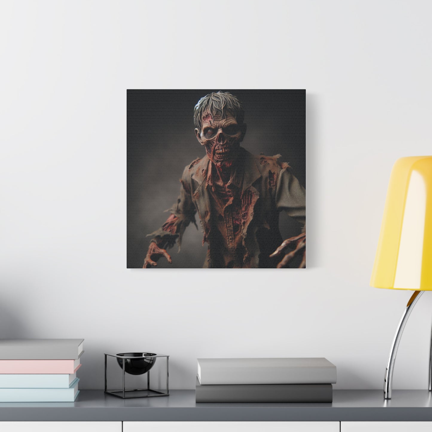 Zombie Art Canvas - Horror Wall Decor for Halloween