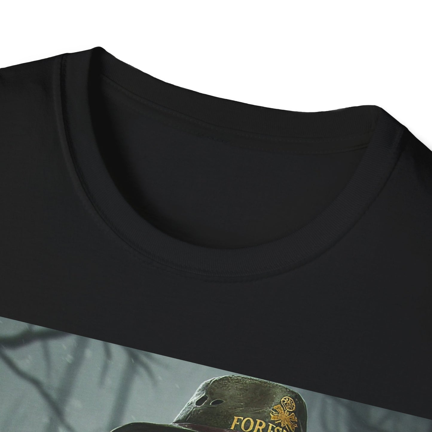 UK - Halloween Zombie Unisex Softstyle T-Shirt - Spooky Scarecrow Design