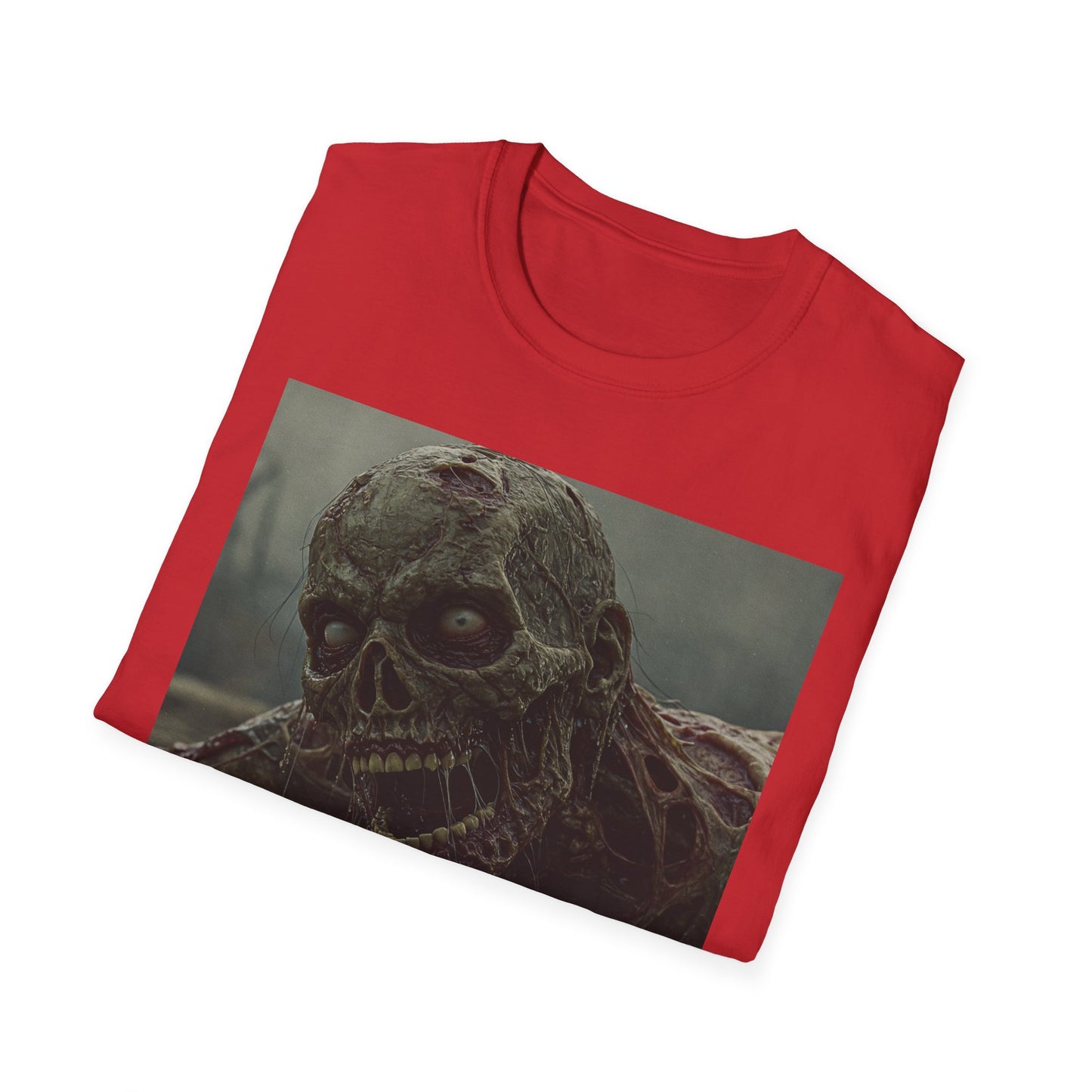 Creepy Skeleton Unisex Softstyle T-Shirt - Perfect for Halloween and Horror Fans