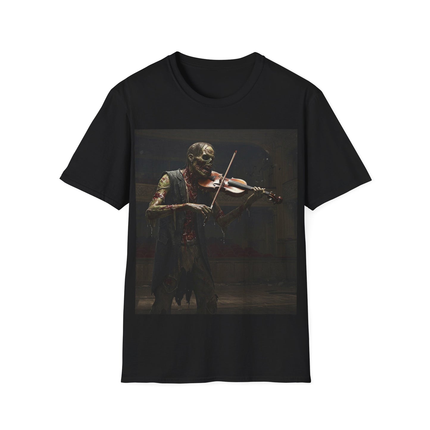 UK - Spooky Muse Unisex Softstyle T-Shirt - Gothic Art Design for Halloween and Everyday Wear