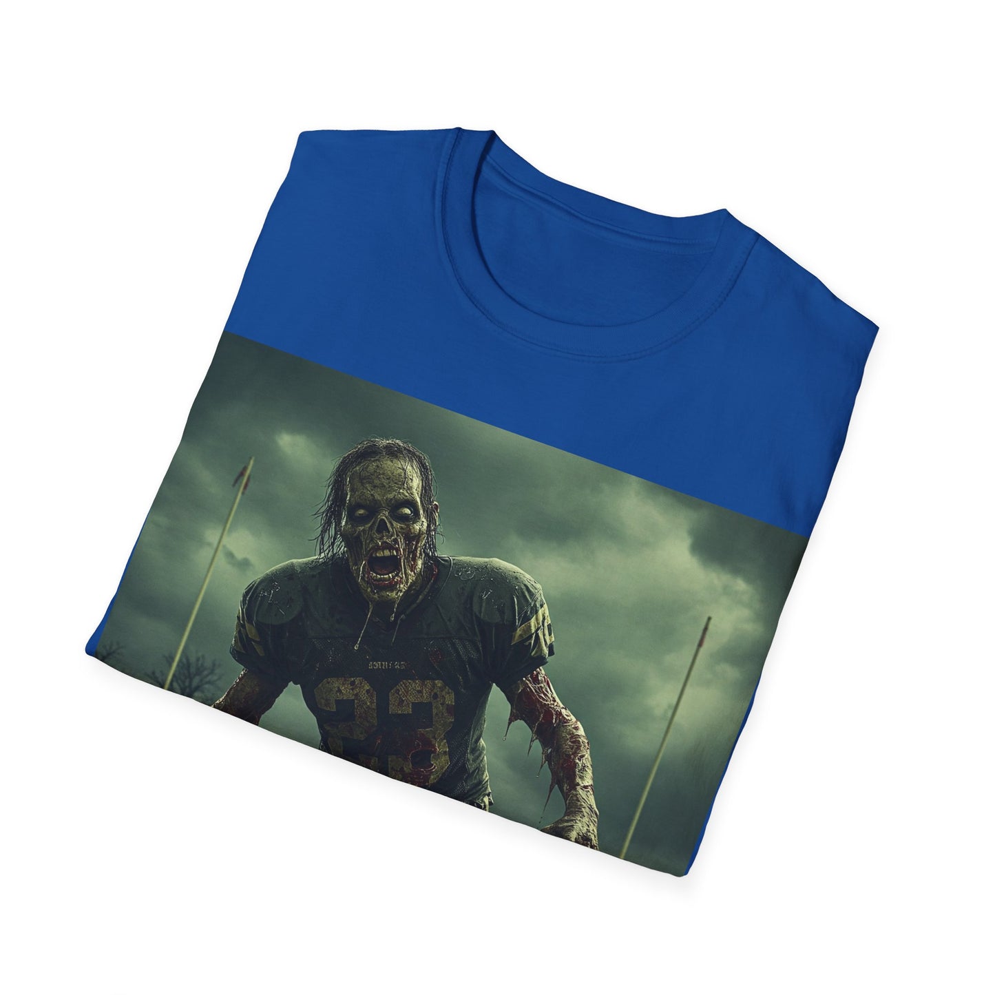 UK - Zombie Football Unisex Softstyle T-Shirt - Perfect for Halloween Fans
