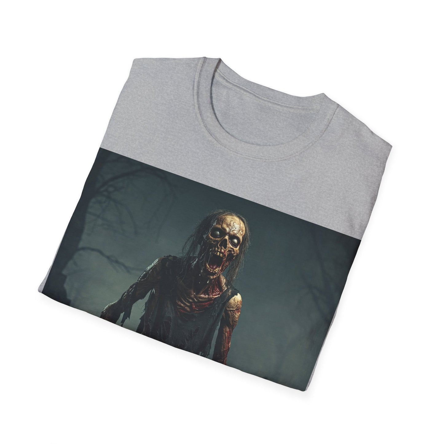 UK - Horror Zombie Graphic Apocalyptic Portrait Tee, bold, decaying zombie graphic