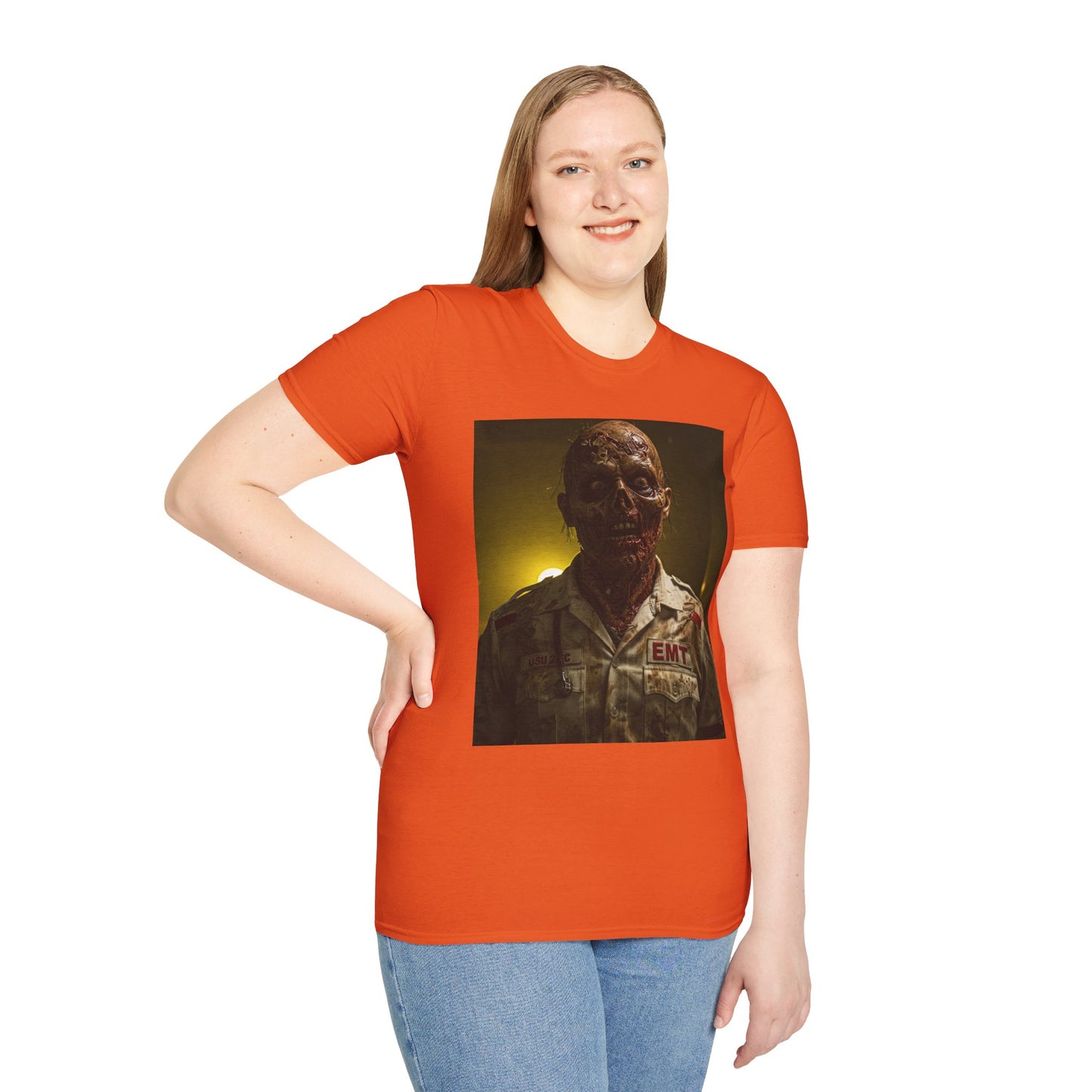 Zombie EMT Unisex Softstyle T-Shirt - Horror Apparel for Halloween