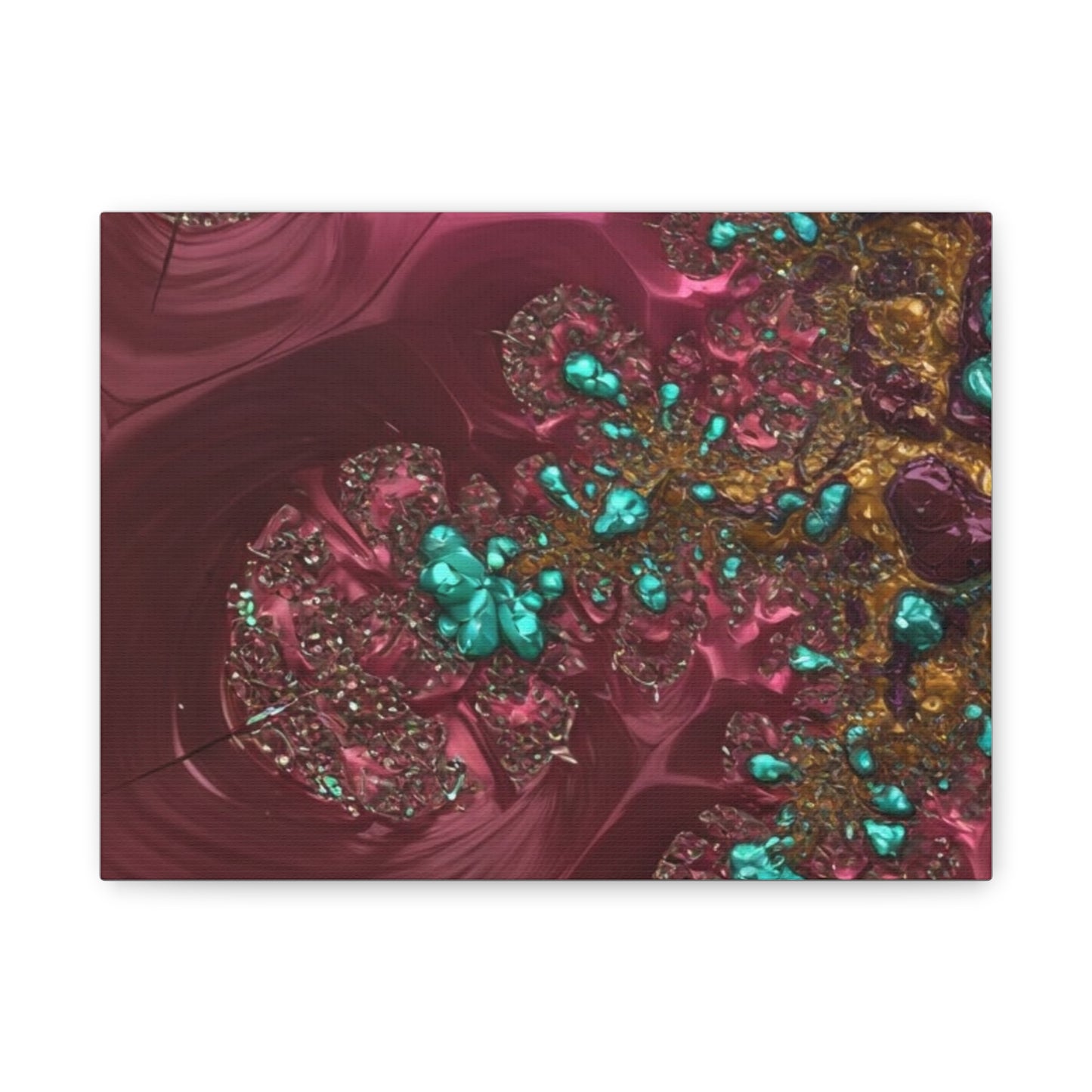 Abstract Art Canvas Print - Vibrant Fractal Design for Home Decor