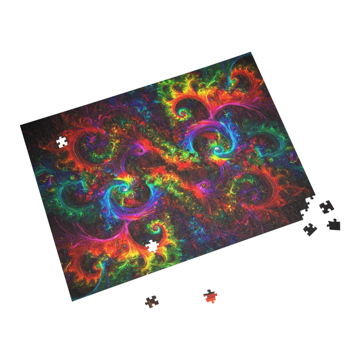 Vibrant Abstract Swirl Puzzle - 500-Piece Jigsaw for Relaxation and Fun