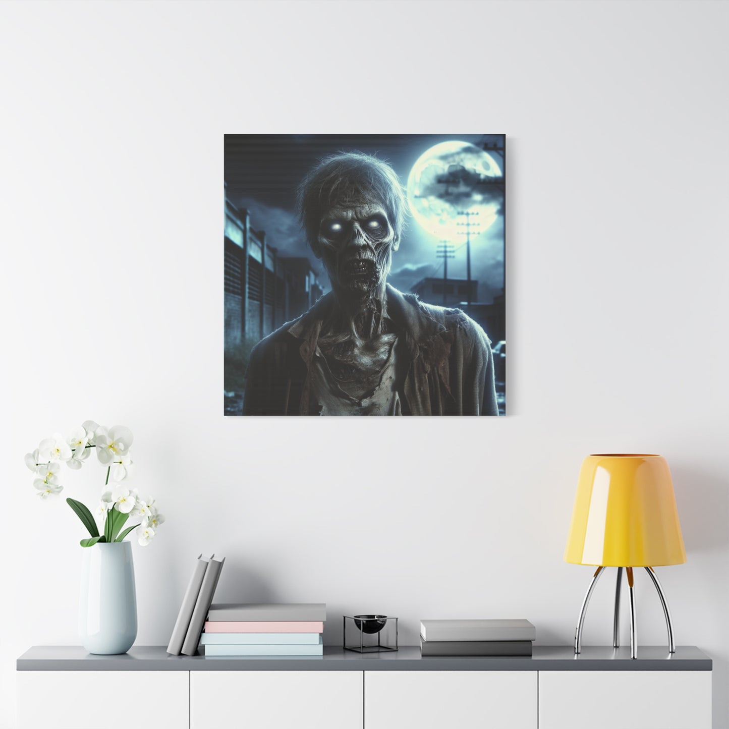 Zombie Wall Art Canvas - Spooky Home Decor