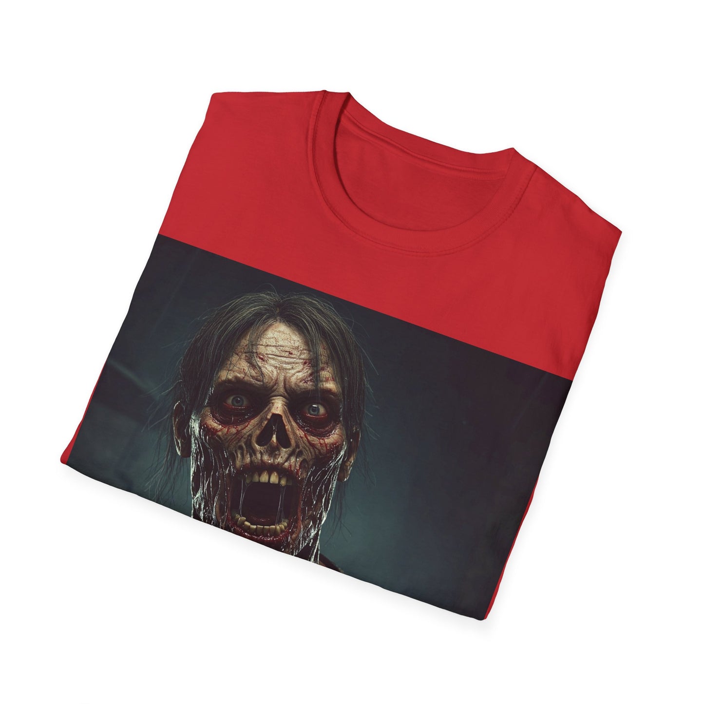 UK - Zombie Graphic Unisex Softstyle T-Shirt - Perfect for Halloween Horror Fans
