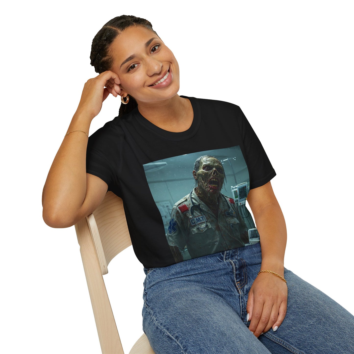 Unisex Horror Graphic T-Shirt - Creepy Zombie Design