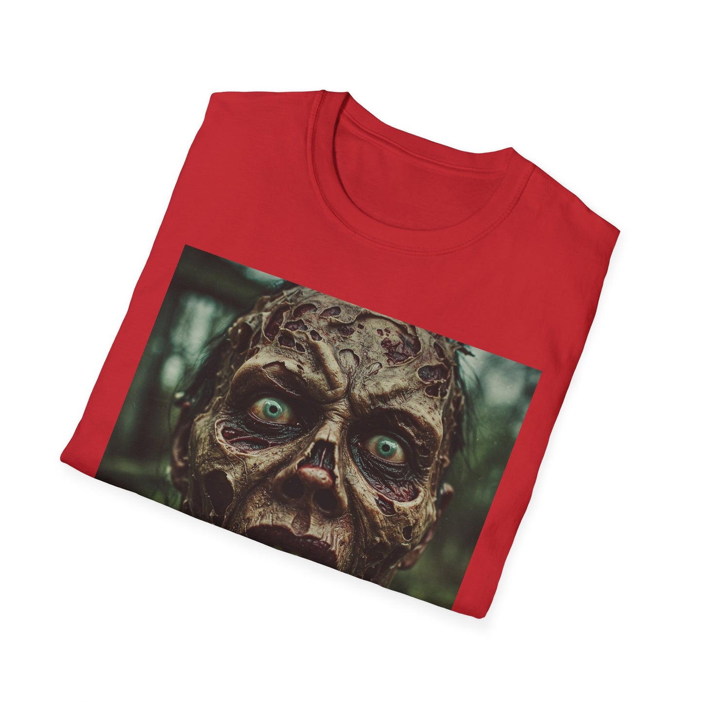 Apocalyptic Portrait Tee, bold, decaying zombie graphic