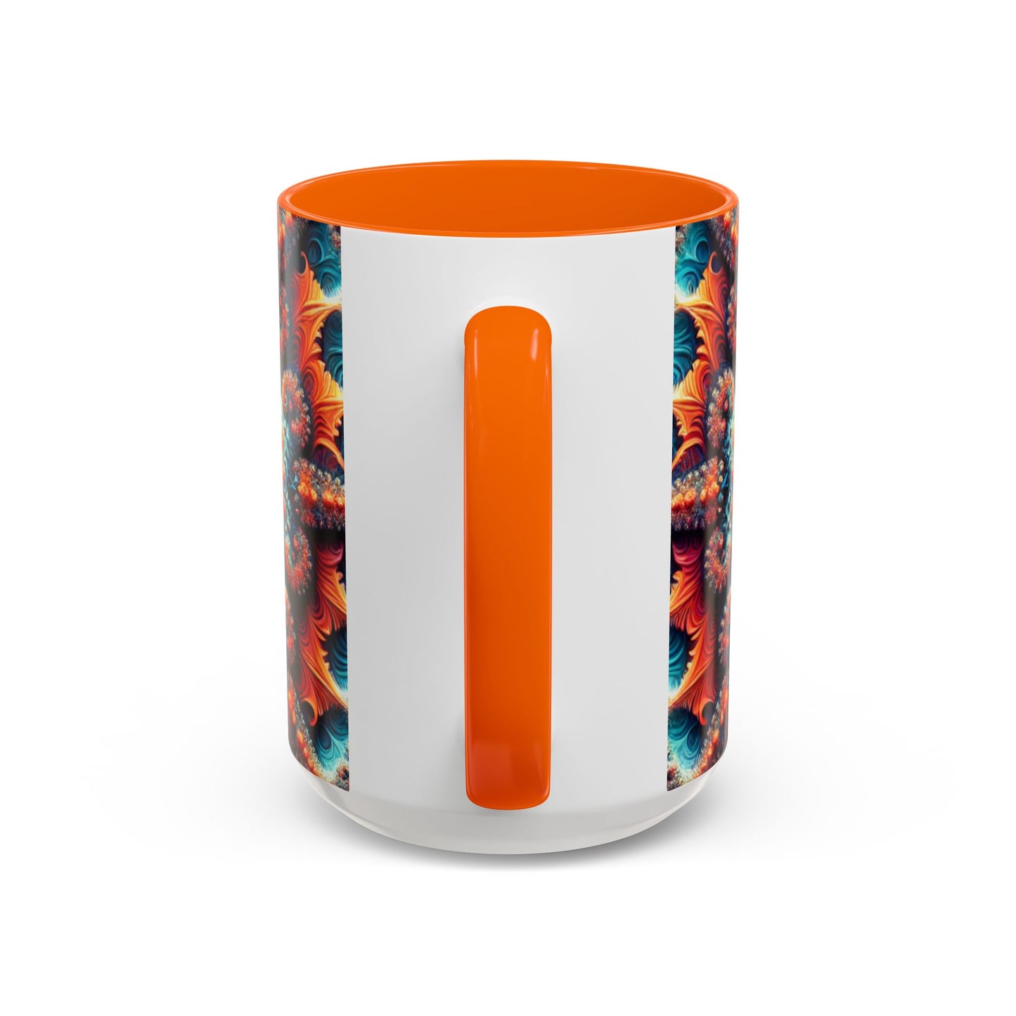 Vibrant Kaleidoscope Accent Coffee Mug - 11oz & 15oz