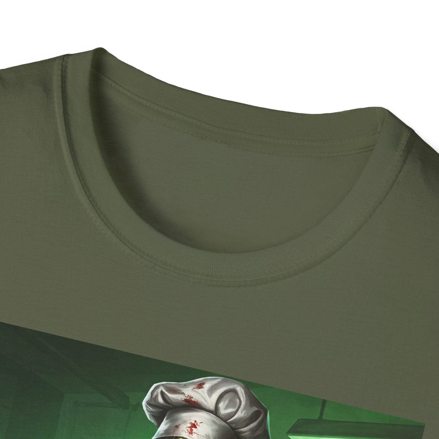 Zombie Chef Unisex Softstyle T-Shirt - Perfect for Halloween and Horror Fans