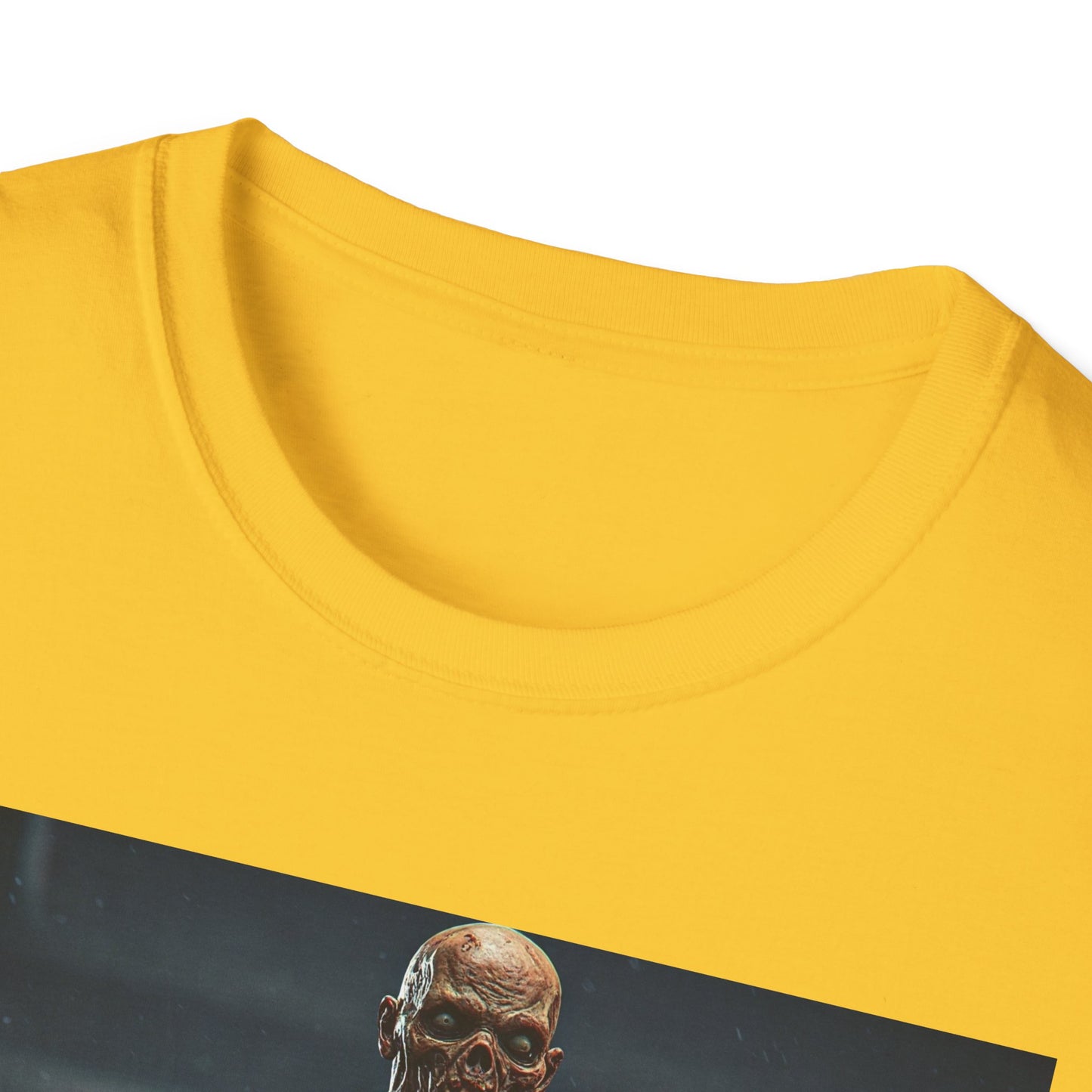 Apocalyptic Portrait Tee, bold, decaying zombie graphic