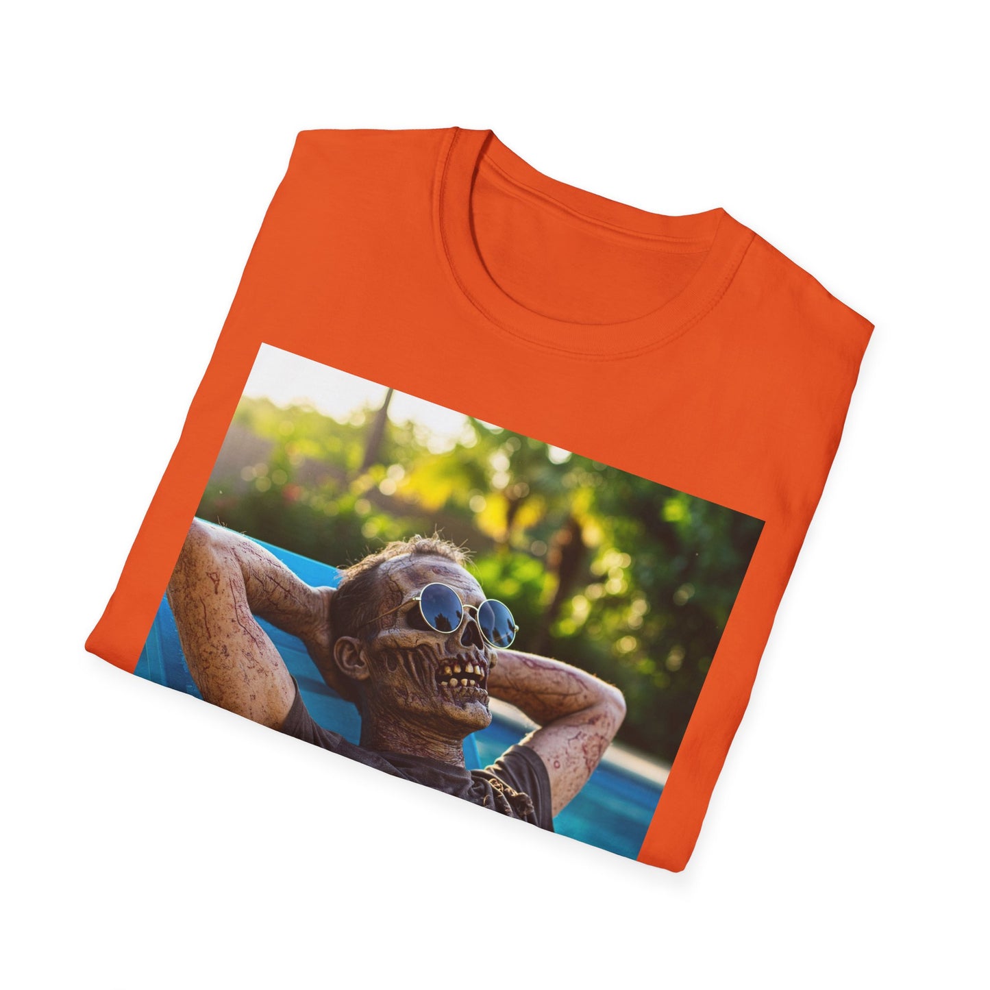 Chillin' Zombie Unisex Softstyle T-Shirt | Halloween Apparel