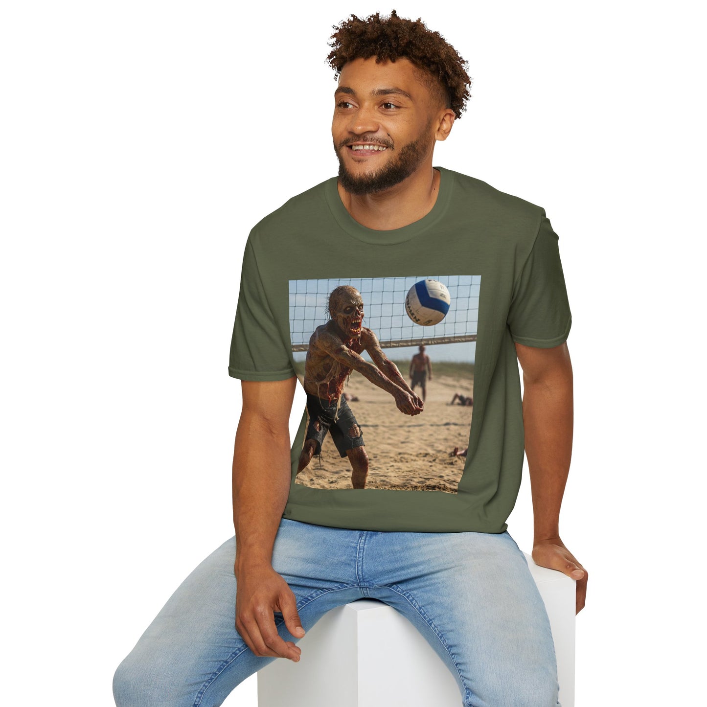 Beach Volleyball Unisex Softstyle T-Shirt - Perfect for Summer Fun and Sports Lovers
