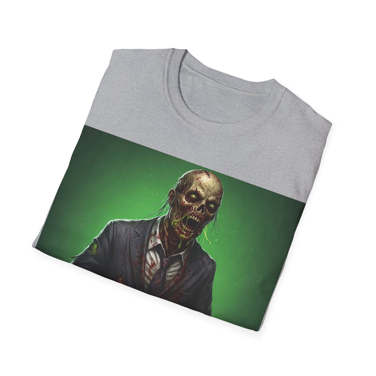 UK - Spooky Zombie Businessman Unisex Softstyle T-Shirt