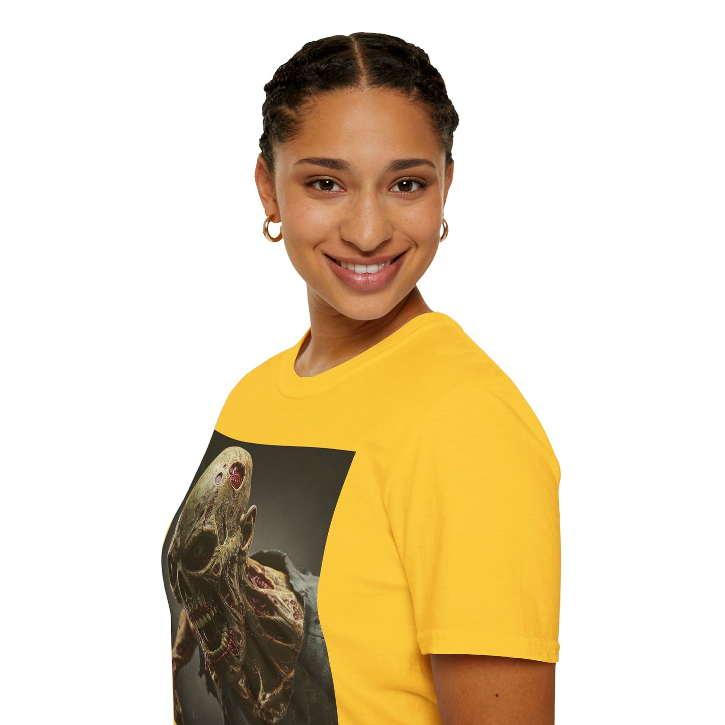 Zombie Skull Unisex Softstyle T-Shirt - Spooky Halloween Tee