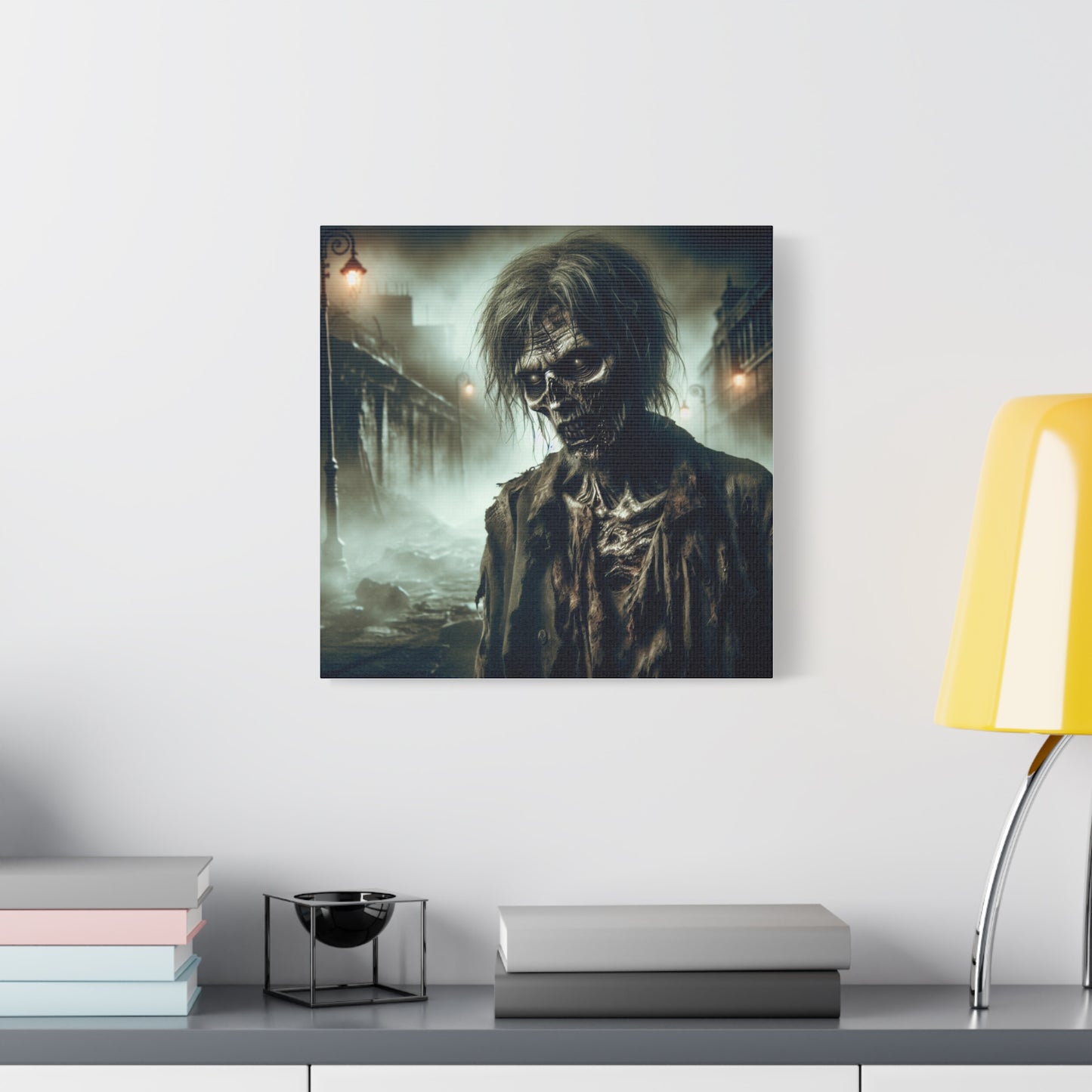 Zombie Portrait Matte Canvas Wall Art