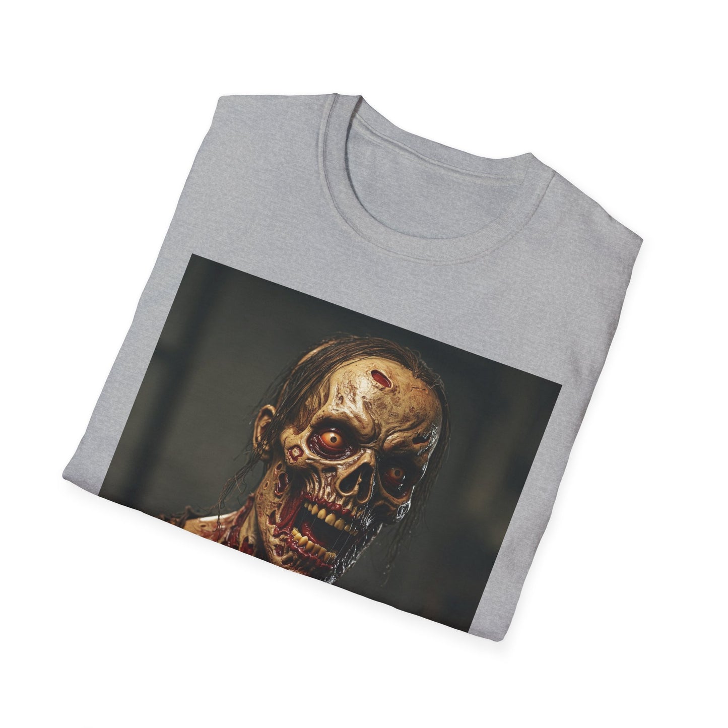 Apocalyptic Portrait Tee, bold, decaying zombie graphic